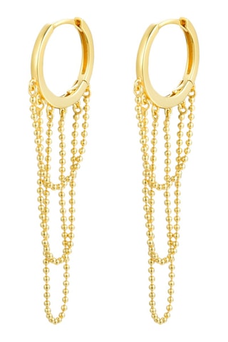 Boucles d'oreilles dorées à l'or fin jaune
