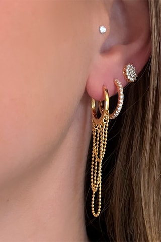 Boucles d'oreilles dorées à l'or fin jaune
