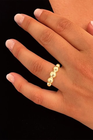 Bague dorée à l'or fin jaune