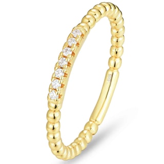 Bague - Laiton doré & oxyde de zirconium