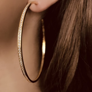 Boucles d'oreilles - Laiton doré & oxyde de zirconium