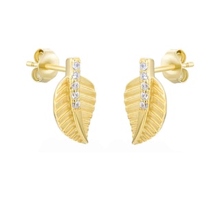 Boucles d'oreilles - Laiton doré & oxyde de zirconium