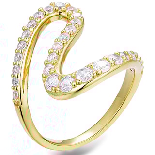 Bague - Laiton doré & zirconium