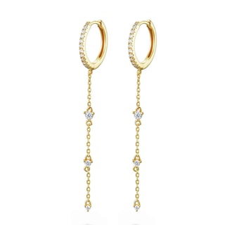 Boucles d'oreilles - Laiton doré & oxyde de zirconium