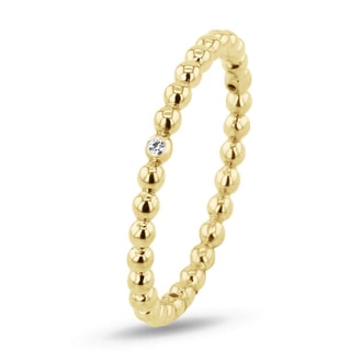 Bague - Laiton doré & oxyde de zirconium