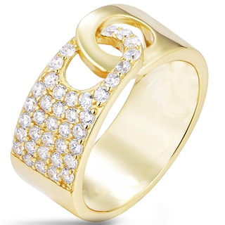 Bague - Laiton doré & zirconium