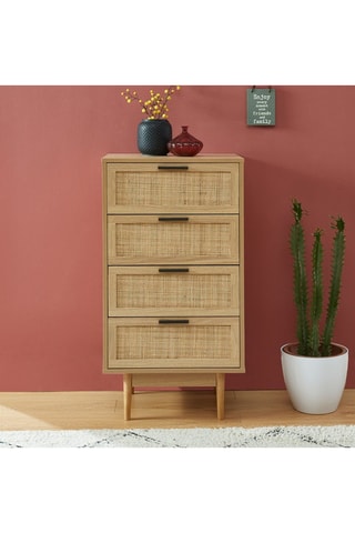 Chiffonnier 4 tiroirs Amana - Imitation bois