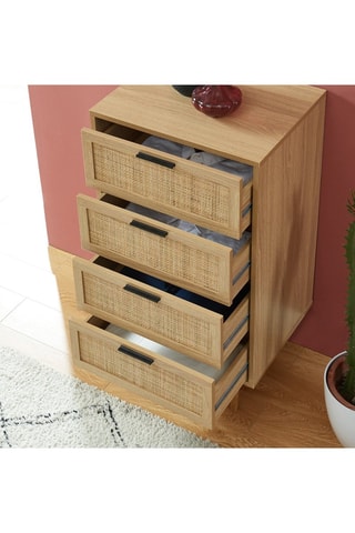 Chiffonnier 4 tiroirs Amana - Imitation bois