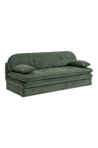 Banquette convertible Cila - Vert -- 3 places - Revêtement en tissu