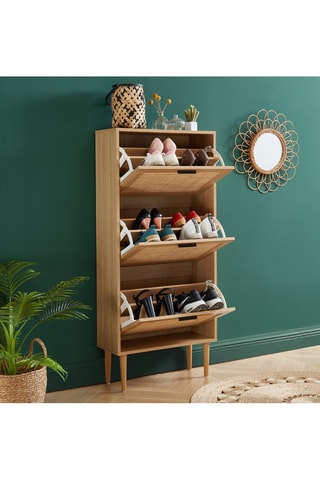 Meuble à chaussures 3 tiroirs Amana - Imitation bois