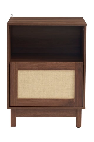 Table de chevet 1 porte en bois d’hévéa Haria - 40 x 60 x 29,5 cm