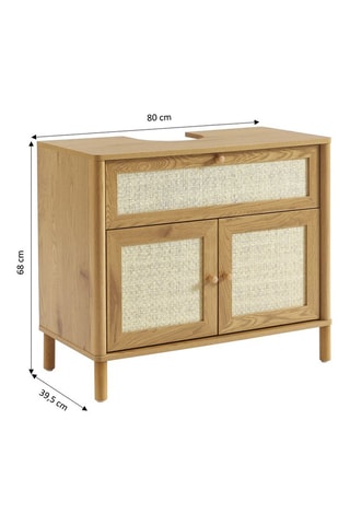 Armoire de toilette 2 portes Haida - 80 x 39,5 x 68 cm