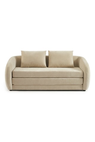 Canapé convertible Paz - Beige - 2   places - Revêtement en tissu chenille