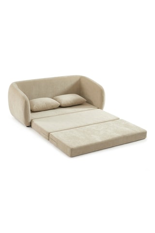 Canapé convertible Paz - Beige - 2   places - Revêtement en tissu chenille