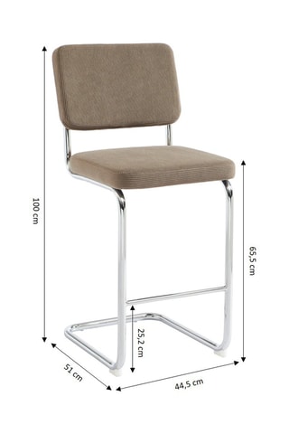 2 tabourets Jack - 44,5 x 100 x 51 cm