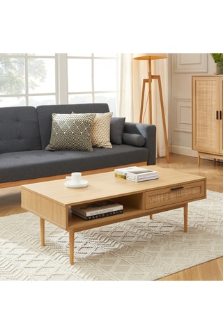 Table basse 2 tiroirs Amana - 115 x 40 x 60 cm