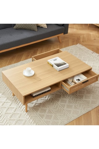 Table basse 2 tiroirs Amana - 115 x 40 x 60 cm