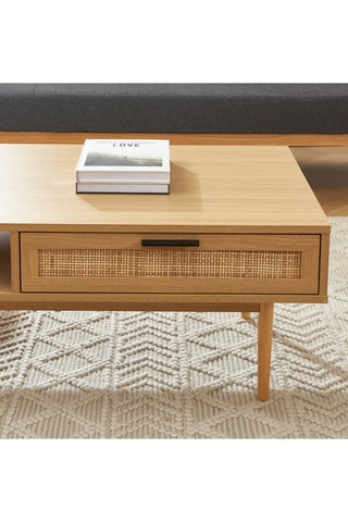 Table basse 2 tiroirs Amana - 115 x 40 x 60 cm