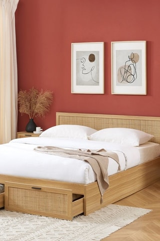 Lit double à tiroirs Amana - Couchage 160 x 200 cm