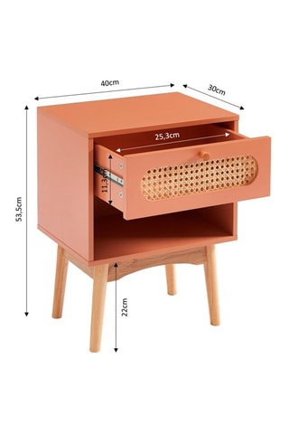 Table de chevet 1 tiroir Sixtine - 40 x 53,5 x 30 cm