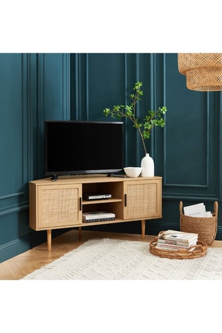 Meuble TV d'angle 2 portes Amana - 115 x 55 x 55 cm