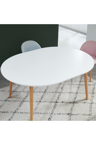 Table extensible en bois d’hévéa massif Oracle - Jusqu'à 6 personnes - 120/126 x 75 x 120 cm