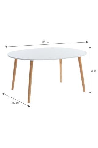 Table extensible en bois d’hévéa massif Oracle - Jusqu'à 6 personnes - 120/126 x 75 x 120 cm