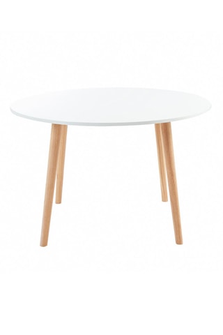 Table à manger en bois d’hévéa massif Oratello - 120 x 76 x 120 cm