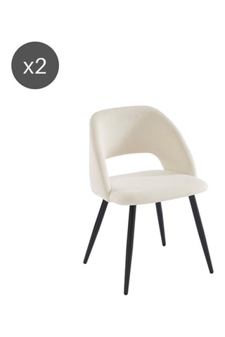 2 chaises Vintage -  Beige et noir