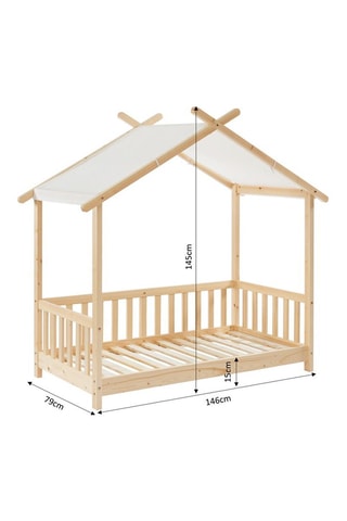 Lit enfant tente Tiny - Blanc et naturel