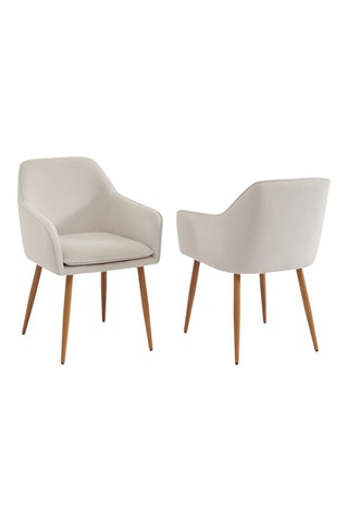 2 fauteuils Kalli - Ecru - En polyester