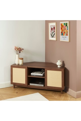 Meuble TV d'angle 2 portes Haria - 120 x 55,3 x 53,5 cm