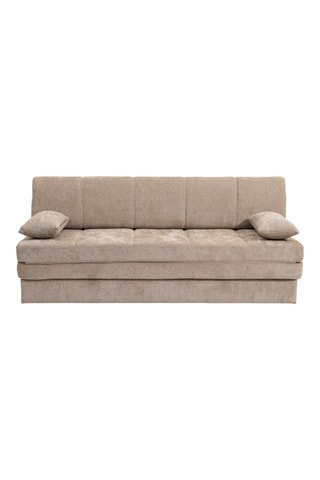 Banquette convertible Luma - Taupe - 3 places - Revêtement en tissu