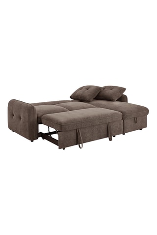 Canapé d'angle convertible et réversible en bois Impa -  Marron - 4 places - En polyester