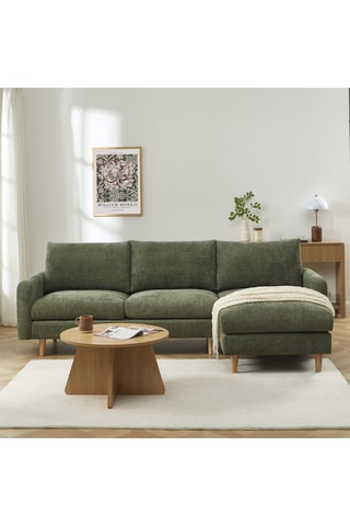 Canapé d'angle réversible Caliba -  Vert foncé - 4 places - En polyester