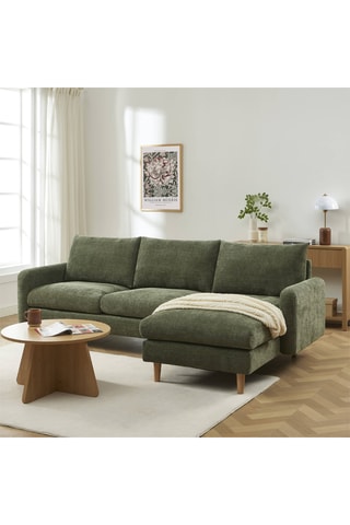 Canapé d'angle réversible Caliba -  Vert foncé - 4 places - En polyester