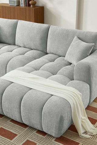 Canapé d’angle droit  en bois Kerea -  Gris clair - 4 places - En polyester