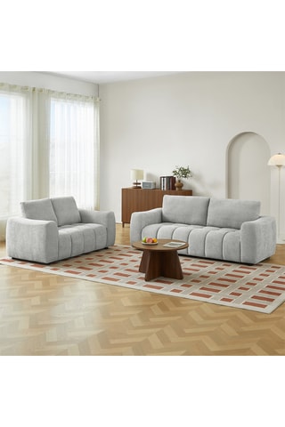 Canapé en bois  Kerea -  Gris clair - 2 places - En polyester