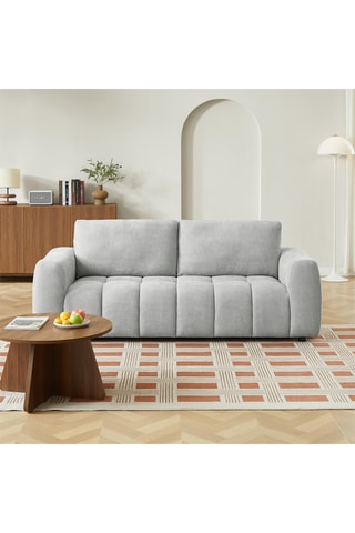 Canapé en bois Kerea -  Gris - 3 places - En polyester