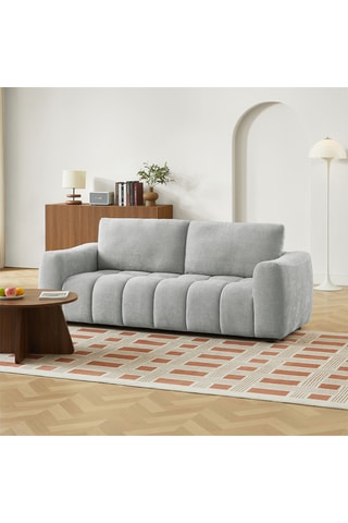 Canapé en bois Kerea -  Gris - 3 places - En polyester