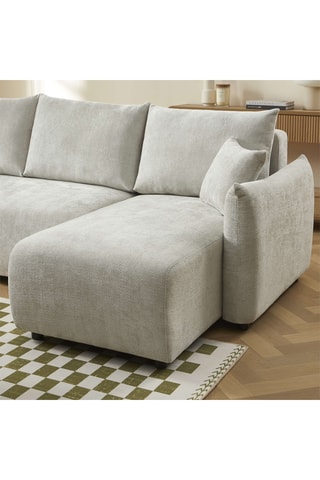 Canapé d'angle convertible  Nemea -  Gris - 4 places - En polyester