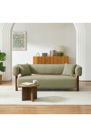 Canapé  Brazza -  Kaki - 3 places - En polyester