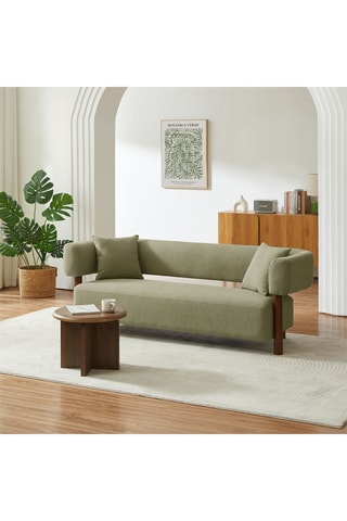 Canapé  Brazza -  Kaki - 3 places - En polyester