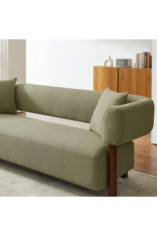 Canapé  Brazza -  Kaki - 3 places - En polyester