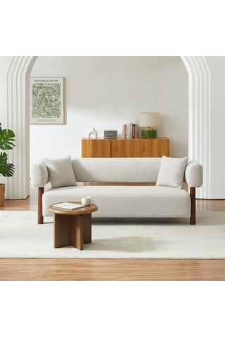 Canapé  Brazza -  Beige - 3 places - En polyester