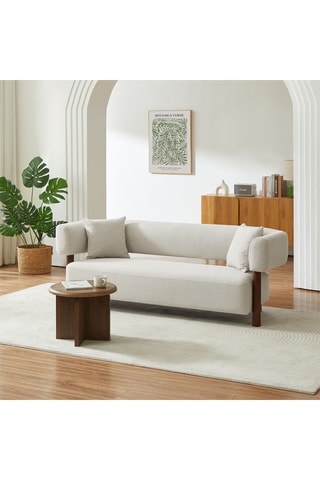 Canapé  Brazza -  Beige - 3 places - En polyester