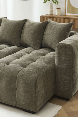 Canapé d’angle convertible  Levia -  Vert foncé - 4 places - En tissu