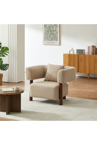Fauteuil  Brazza -  Beige -  En polyester