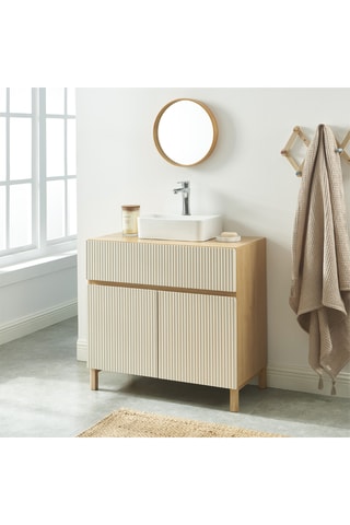 Meuble sous vasque - 2 portes Orca -  80 x 74,5 x 41 cm