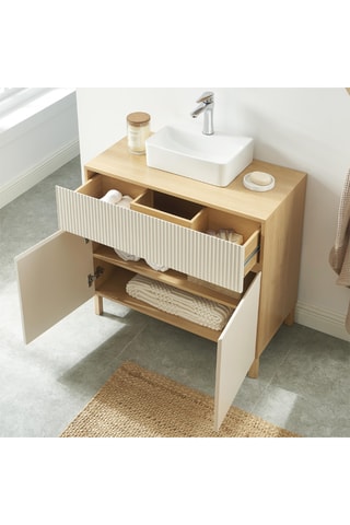 Meuble sous vasque - 2 portes Orca -  80 x 74,5 x 41 cm